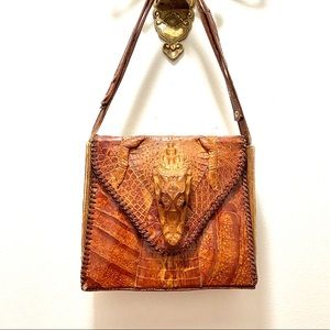 Vintage 1950’s genuine alligator purse